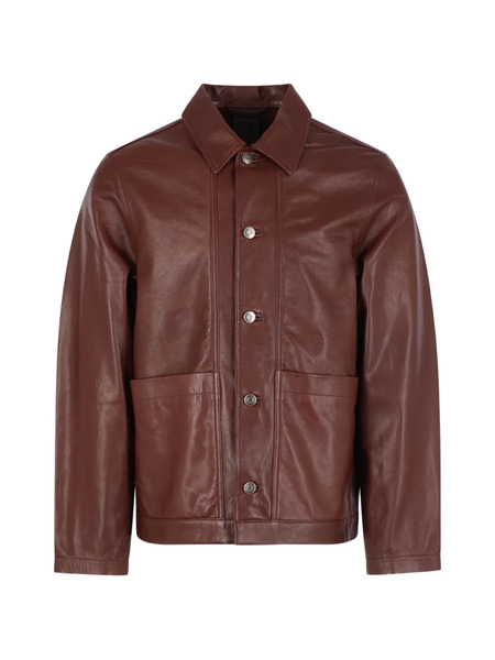  Giorgio Brato Buttoned Leather Jacket - Brown 