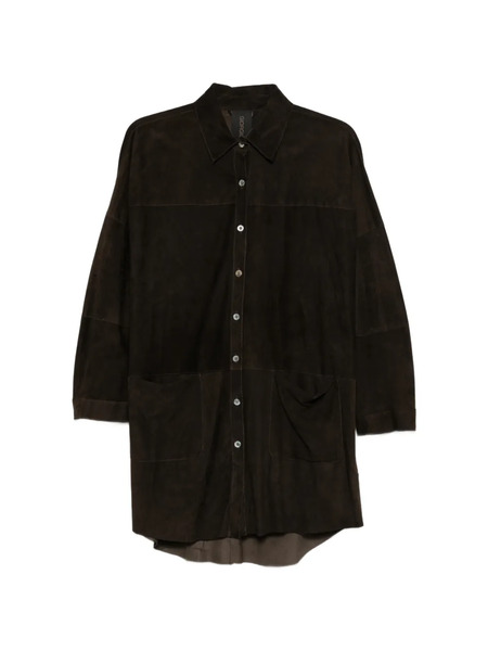  Giorgio Brato Patch-pockets Long Shirt - Brown 