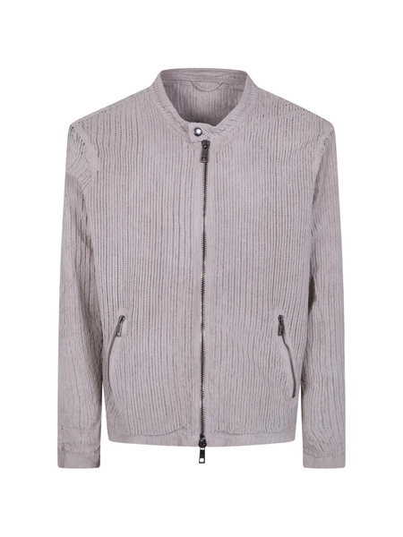  Giorgio Brato Perforated Zip Jacket - Grey 