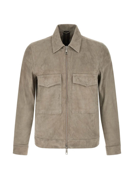  Giorgio Brato Pointed-collar Suede Jacket - Neutrals 