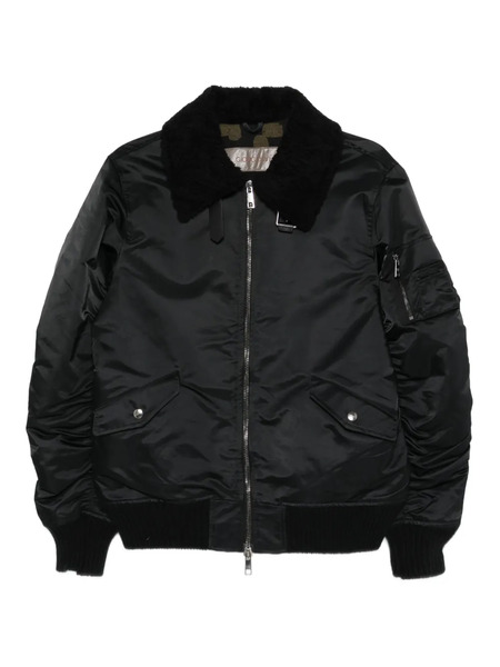  Giorgio Brato Shearling-collar Bomber Jacket - Black 