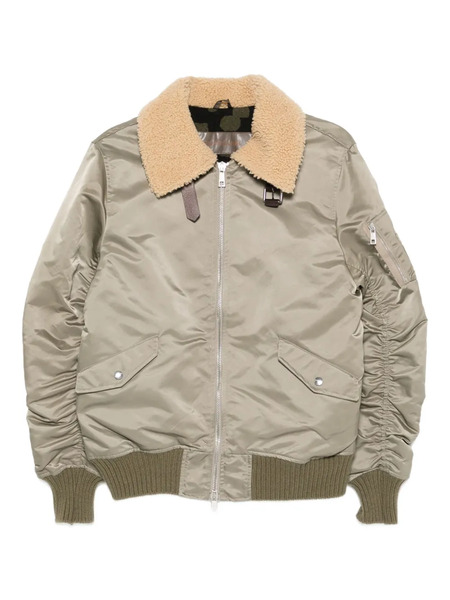  Giorgio Brato Shearling-collar Bomber Jacket - Green 