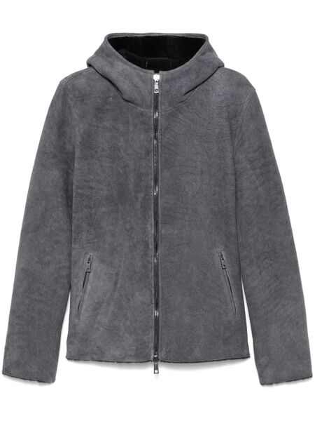  Giorgio Brato Shearling-lining Hooded Jacket - Grey 
