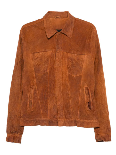  Giorgio Brato Washed Leather Jacket - Brown 
