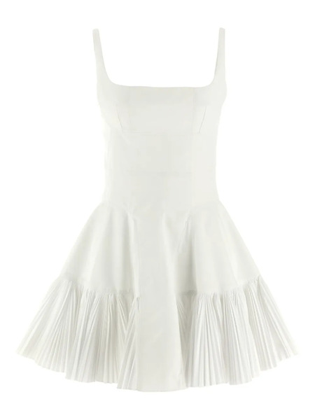  Giovanni Bedin Square-neck Mini Dress - White 