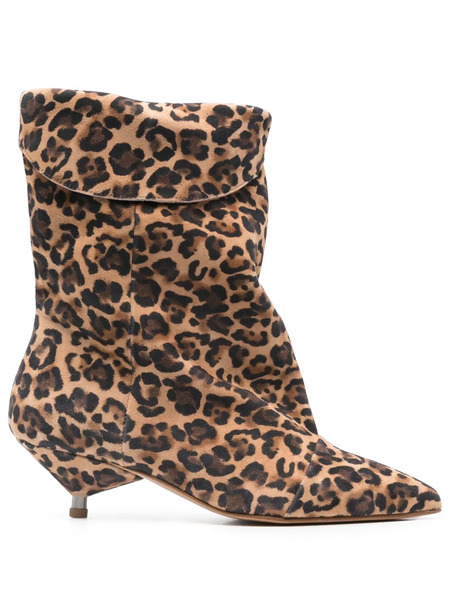  Gisel Moire Miriam Ankle Boots - Brown 