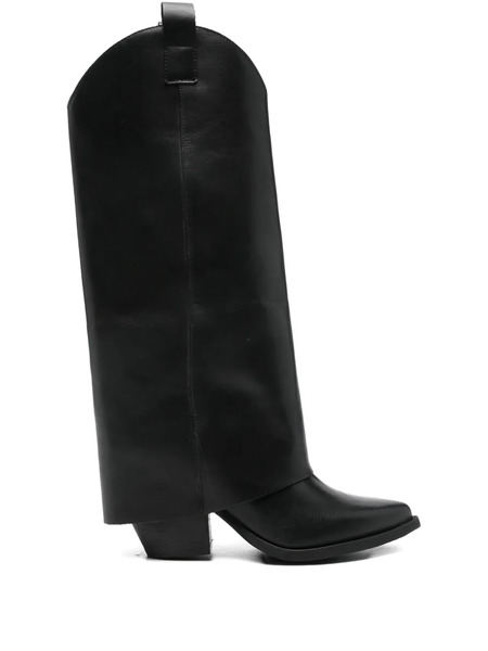  Gisel Moire 70mm Natasha Boots - Black 