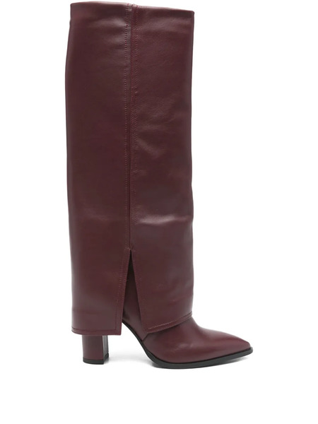  Gisel Moire Teddy Boots - Red 
