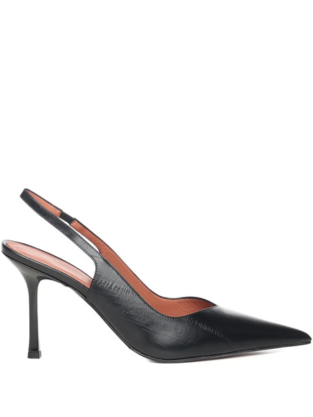  Giuliano Galiano 90mm Pointed Slingback Pumps - Black 