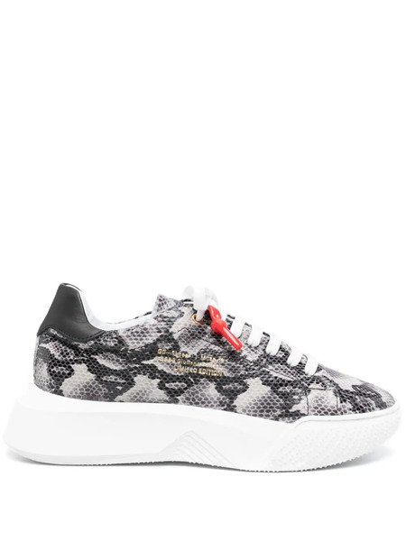  Giuliano Galiano Nemesis Python-print Leather Sneakers - Black 