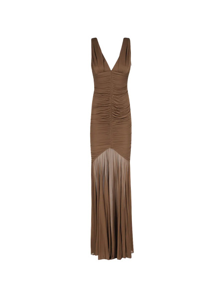  Giuseppe Di Morabito A-line Draped Maxi Dress - Brown 
