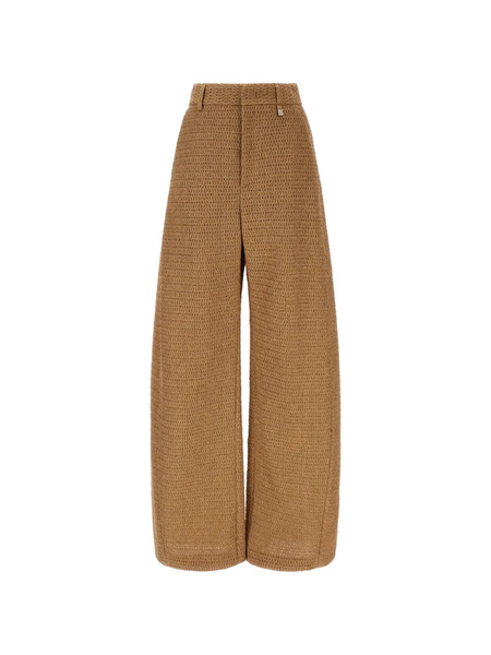  Giuseppe Di Morabito Braided Wide-leg Trousers - Brown 
