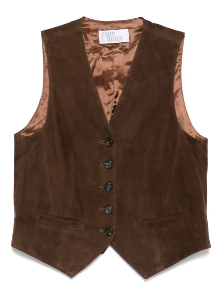  Giuseppe Di Morabito Button-fastening Suede Waistcoat - Brown 