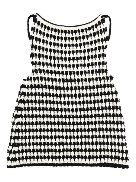  Giuseppe Di Morabito Crochet Check Dress - Black 