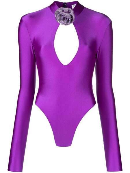  Giuseppe Di Morabito Crystal-detail Long-sleeve Top - Purple 
