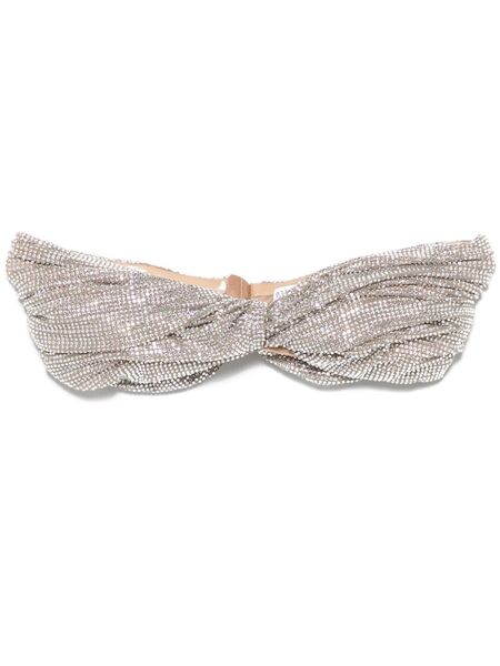  Giuseppe Di Morabito Crystal-embellished Bralette Top - Silver 