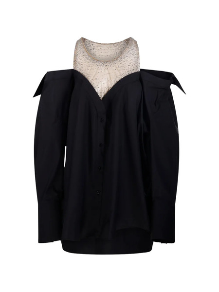  Giuseppe Di Morabito Crystal-embellished Off-shoulder Dress - Black 