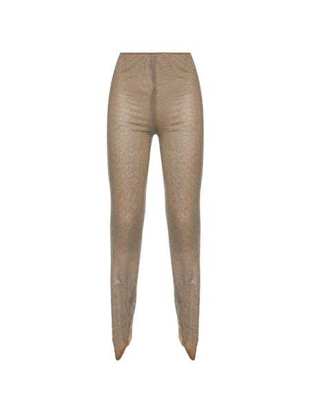  Giuseppe Di Morabito Crystal-embellished Sock-style Trousers - Brown 