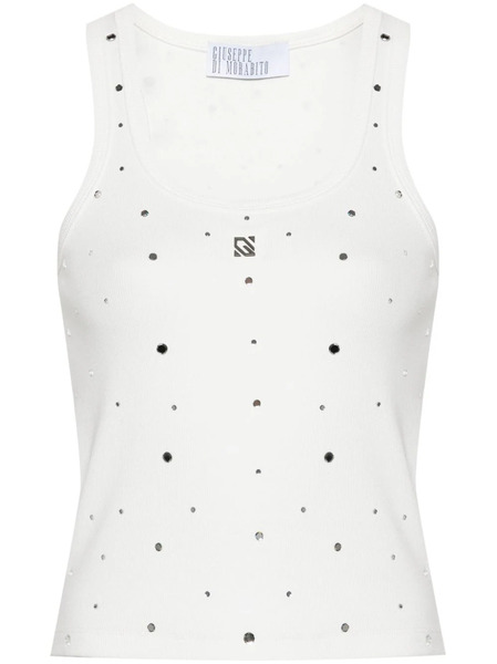  Giuseppe Di Morabito Crystal-embellished Tank Top - White 