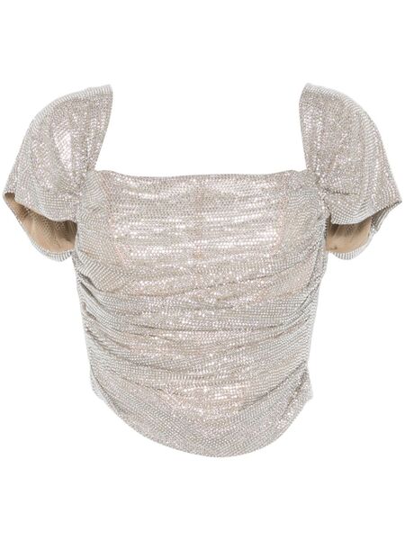  Giuseppe Di Morabito Crystal-embellished Top - Neutrals 