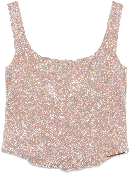  Giuseppe Di Morabito Crystal-embellished Top - Neutrals 