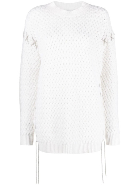  Giuseppe Di Morabito Decorative-stitches Knitted Minidress - Neutrals 