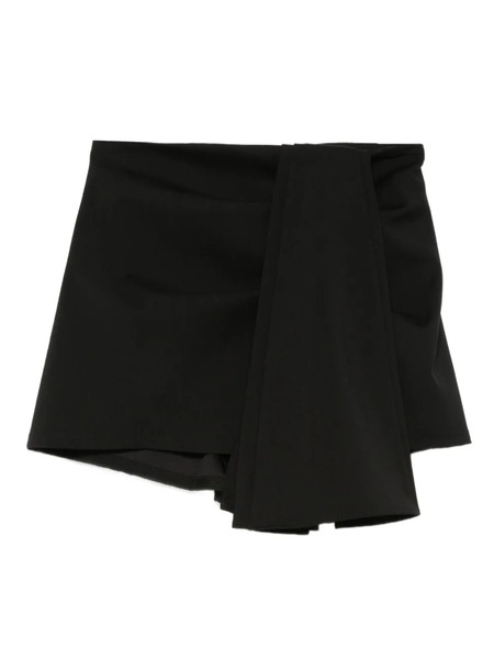  Giuseppe Di Morabito Draped Wool Shorts - Black 