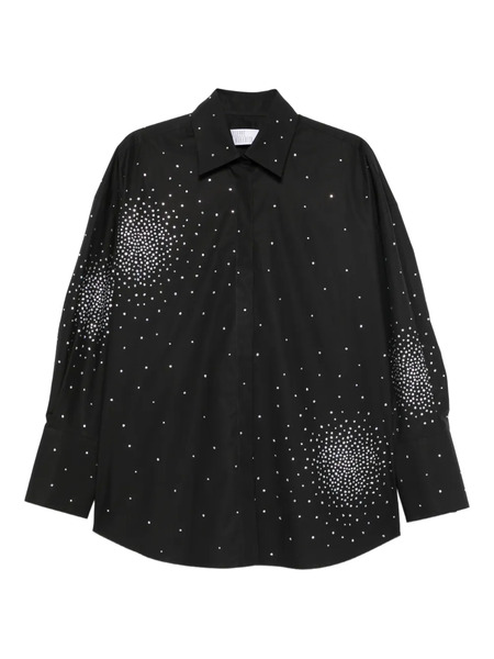  Giuseppe Di Morabito Embellished Poplin Shirt - Black 