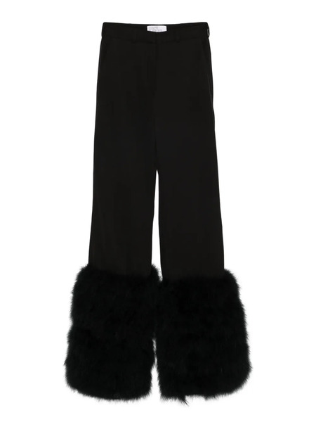  Giuseppe Di Morabito Feather-trim Trousers - Black 