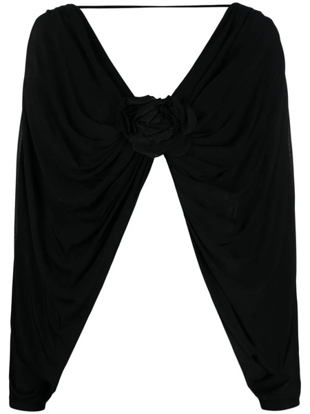  Giuseppe Di Morabito Flower-detailing V-neck Top - Black 
