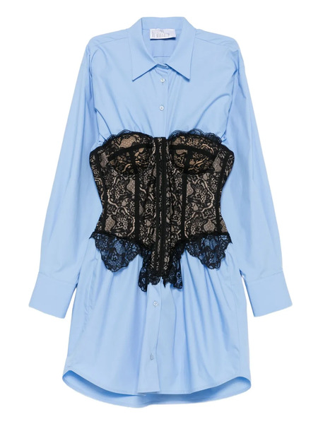  Giuseppe Di Morabito Lace-corset Shirt Dress - Blue 