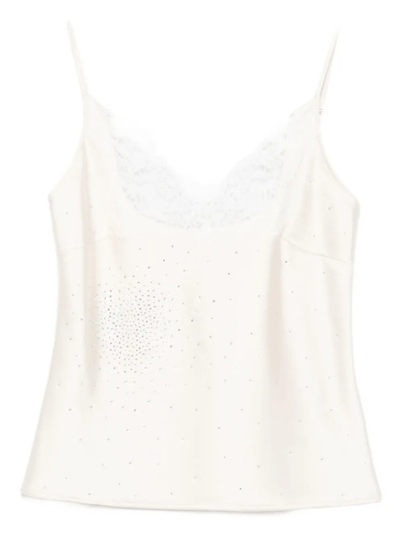  Giuseppe Di Morabito Lace-trimmed Embellished Top - Neutrals 