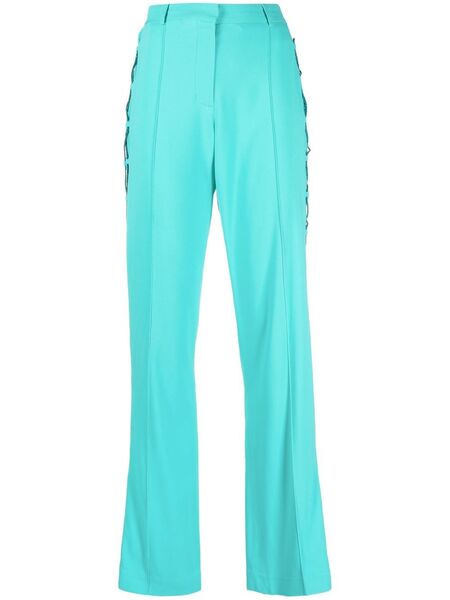  Giuseppe Di Morabito Lace-up Detail Straight-leg Trousers - Blue 
