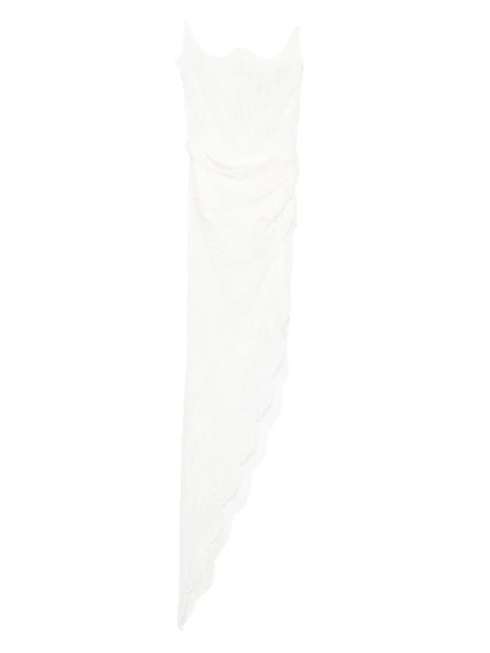  Giuseppe Di Morabito Laced Asymmetric Maxi Dress - White 