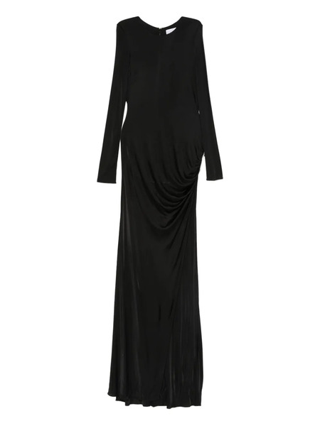  Giuseppe Di Morabito Long-sleeve Draped Dress - Black 