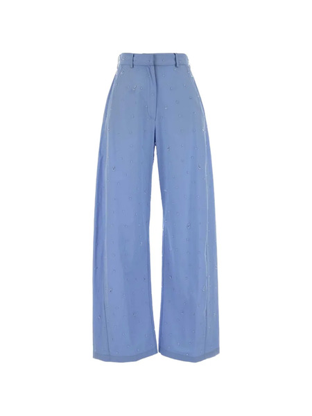  Giuseppe Di Morabito Poplin Wide-leg Trousers - Blue 