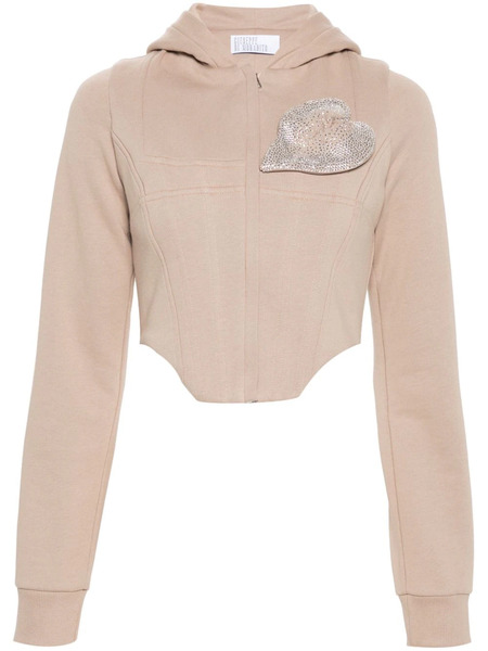  Giuseppe Di Morabito Rhinestone-embellished Corset Top - Neutrals 