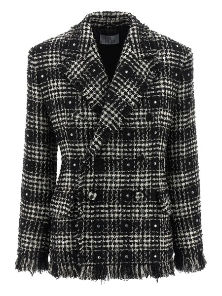  Giuseppe Di Morabito Rhinestone-embellished Tweed Blazer - Black 