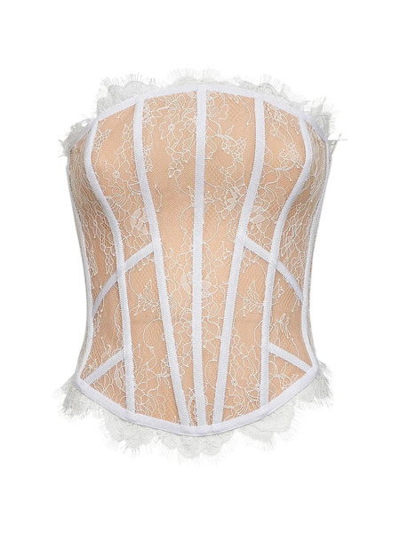  Giuseppe Di Morabito Scalloped Strapless Corset - Neutrals 