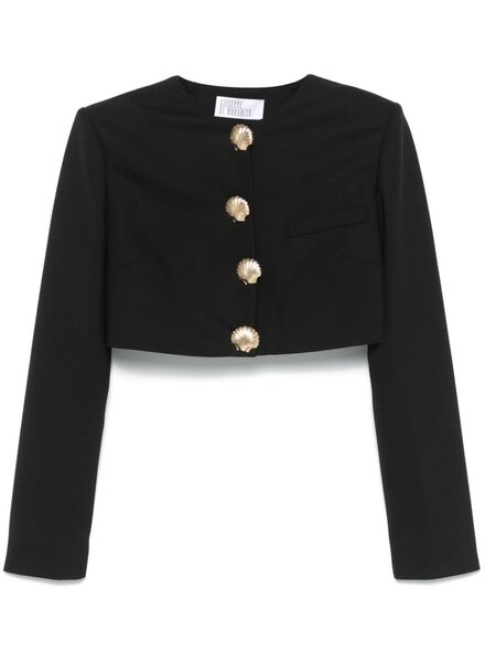  Giuseppe Di Morabito Sea-shell Detail Cropped Jacket - Black 