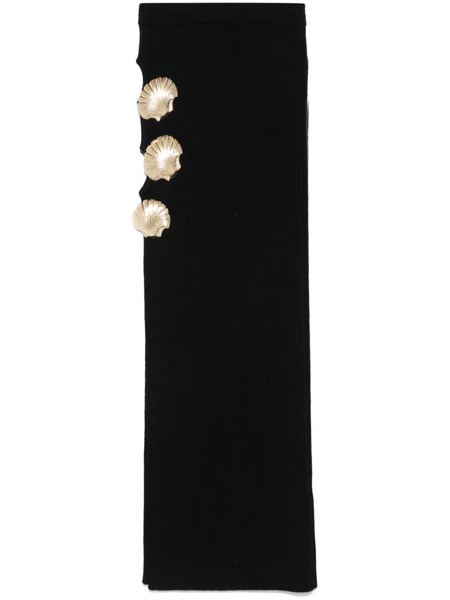  Giuseppe Di Morabito Seashell-brooch Cut Out-detail Skirt - Black 