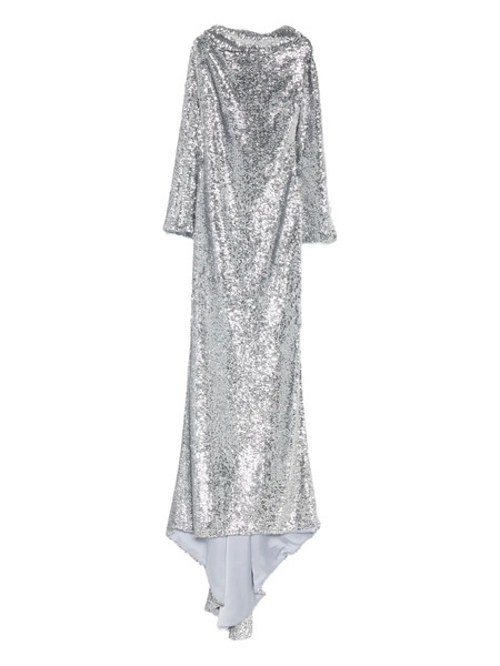  Giuseppe Di Morabito Sequined Asymmetric Evening Dress - Silver 
