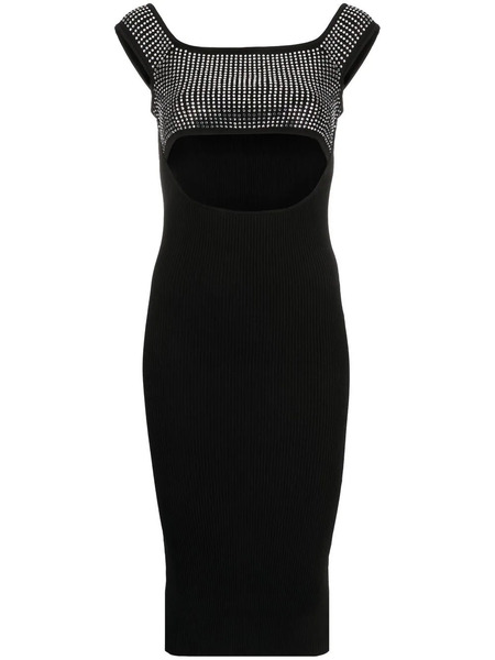  Giuseppe Di Morabito Stud-embellished Knitted Midi Dress - Black 