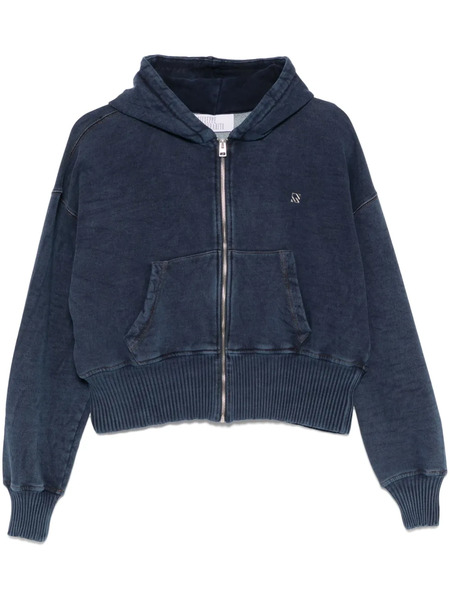  Giuseppe Di Morabito Washed-effect Cotton Hoodie - Blue 