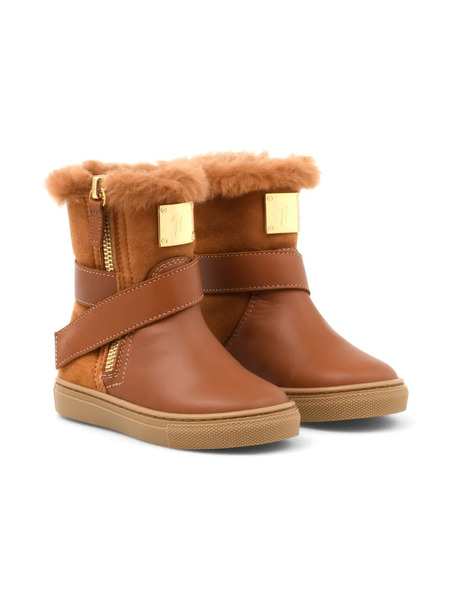  Giuseppe Zanotti Alec Leather Snow Boots - Brown 
