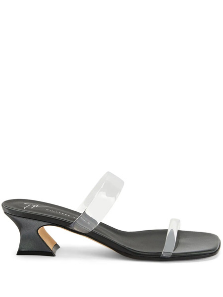  Giuseppe Zanotti Aude Plexi 45mm Open-toe Mules - Black 