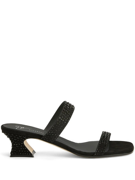  Giuseppe Zanotti Aude Strass Sandals - Black 