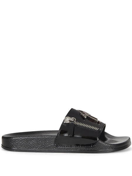  Giuseppe Zanotti Brett Zip Slides - Black 
