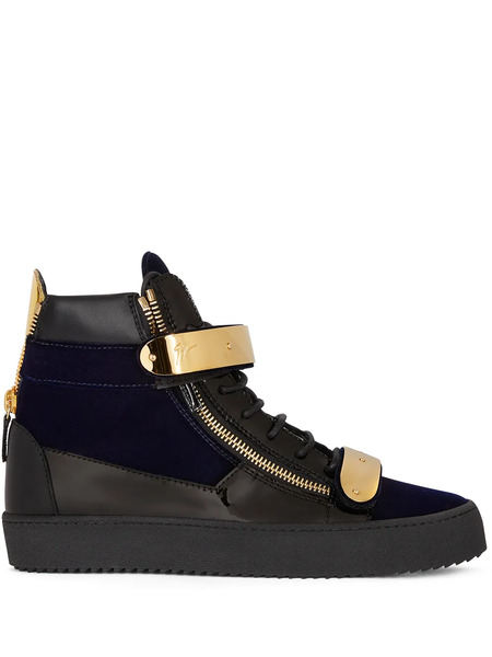  Giuseppe Zanotti Coby Double-straps Mid-top Sneakers - Blue 