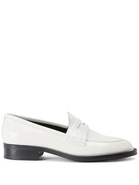  Giuseppe Zanotti Faridha Leather Loafers - White 
